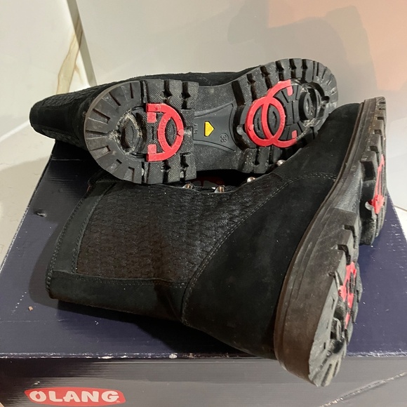 Bottes d'hiver OLANG avec crampons - Noires & Rouges - Taille 8 US - Picture 5 of 6
